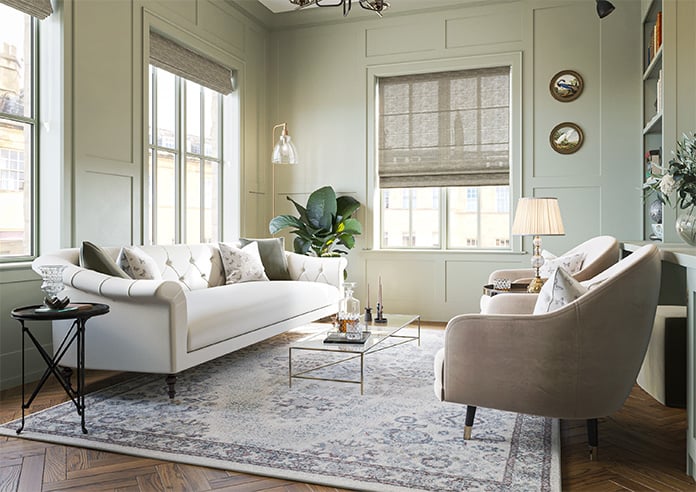 Tucson Voile, Antique Brass - Motorised Roman Blind - Image 6